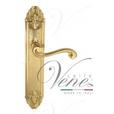 Ручка дверная на планке проходная Venezia Vivaldi PL90 полированная латунь