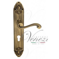 Ручка дверная на планке под цилиндр Venezia Vivaldi CYL PL90 матовая бронза