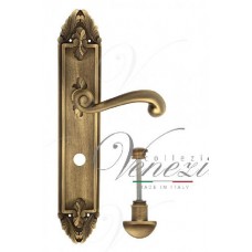 Ручка дверная на планке с фиксатором Venezia Carnevale WC-2 PL90 матовая бронза