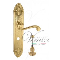 Ручка дверная на планке с фиксатором Venezia Vivaldi WC-4 PL90 полированная латунь
