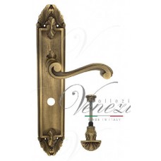 Ручка дверная на планке с фиксатором Venezia Vivaldi WC-4 PL90 матовая бронза