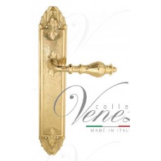 Ручка дверная на планке проходная Venezia Gifestion PL90 полированная латунь
