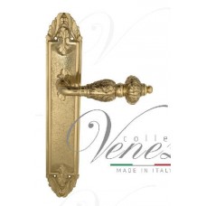 Ручка дверная на планке проходная Venezia Lucrecia PL90 полированная латунь