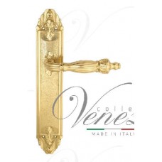 Ручка дверная на планке проходная Venezia Olimpo PL90 полированная латунь