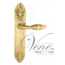 Ручка дверная на планке проходная Venezia Casanova PL90 полированная латунь