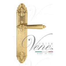 Ручка дверная на планке проходная Venezia Castello PL90 полированная латунь