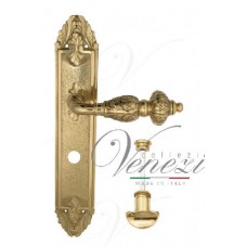 Ручка дверная на планке с фиксатором Venezia Lucrecia WC-2 PL90 полированная латунь
