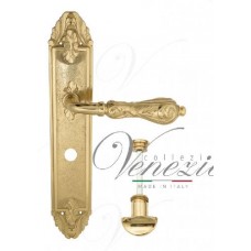 Ручка дверная на планке с фиксатором Venezia Monte Cristo WC-2 PL90 полированная латунь