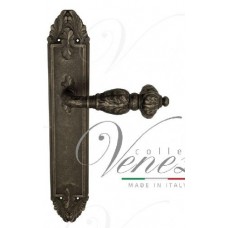 Ручка дверная на планке проходная Venezia Lucrecia PL90 античное серебро