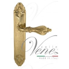 Ручка дверная на планке проходная Venezia Florence PL90 полированная латунь