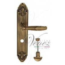 Ручка дверная на планке с фиксатором Venezia Angelina WC-2 PL90 матовая бронза