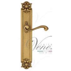 Ручка дверная на планке под цилиндр Venezia Vivaldi PL97 французское золото + коричневый