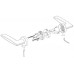 Ручка дверная на круглой розетке Armadillo Arc Urb2 Cp/Cp/White-14 Хром/Хром/Белый