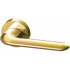 Ручка дверная на круглой розетке Armadillo Excalibur Urb4 Gold-24 Золото 24К