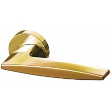 Ручка дверная на круглой розетке Armadillo Squid Urb9 Gold-24 Золото 24К