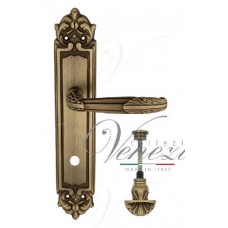 Ручка дверная на планке с фиксатором Venezia Angelina WC-4 PL96 матовая бронза