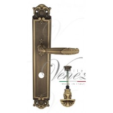 Ручка дверная на планке с фиксатором Venezia Angelina WC-4 PL97 матовая бронза