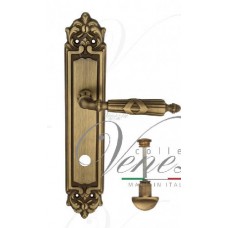 Ручка дверная на планке с фиксатором Venezia Anneta WC-2 PL96 матовая бронза