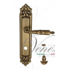 Ручка дверная на планке с фиксатором Venezia Anneta WC-4 PL96 матовая бронза