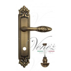 Ручка дверная на планке с фиксатором Venezia Casanova WC-4 PL96 матовая бронза