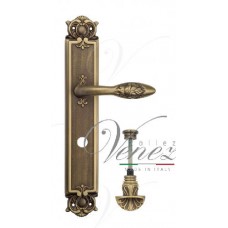 Ручка дверная на планке с фиксатором Venezia Casanova WC-4 PL97 матовая бронза
