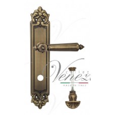 Ручка дверная на планке с фиксатором Venezia Castello WC-4 PL96 матовая бронза