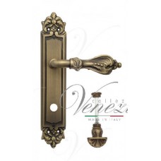 Ручка дверная на планке с фиксатором Venezia Florence WC-4 PL96 матовая бронза