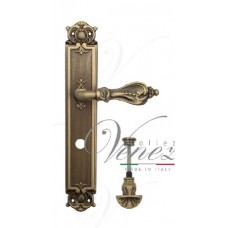 Ручка дверная на планке с фиксатором Venezia Florence WC-4 PL97 матовая бронза