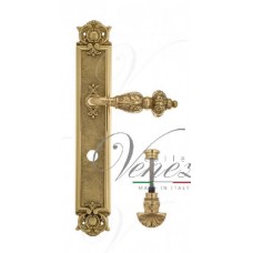Ручка дверная на планке с фиксатором Venezia Lucrecia WC-4 PL97 полированная латунь