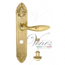 Ручка дверная на планке с фиксатором Venezia Maggiore WC-2 PL90 полированная латунь