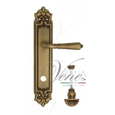 Ручка дверная на планке с фиксатором Venezia Vignole WC-4 PL96 матовая бронза