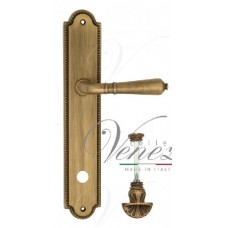Ручка дверная на планке с фиксатором Venezia Vignole WC-4 PL98 матовая бронза