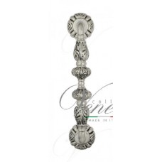 Ручка дверная скоба Venezia Lucrecia 312мм (250мм) D5 натуральное серебро + черный