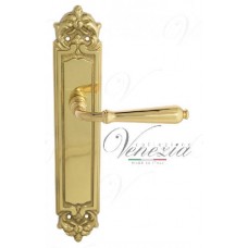 Ручка дверная на планке под цилиндр Venezia Classic PL96 полированная латунь