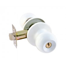 Зш-01-Э (Белый) Защелка межкомнатная (Ключ/Фиксатор),Нора-М