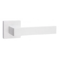 Дверная ручка на квадратной розетке FIMET 168/211BIC ICE F17 WHITE SHINY - белый полированный