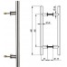 Ручка дверная скоба Fuaro Ph-22-25/300-Inox (нержавейка)
