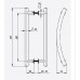 Ручка дверная скоба Fuaro Ph-24-25/350-Inox (нержавейка)
