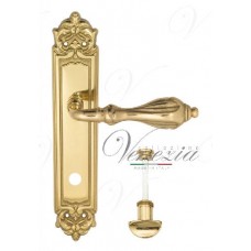 Ручка дверная на планке с фиксатором Venezia Anafesto WC-2 PL96 полированная латунь