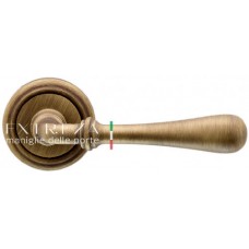 Ручка дверная на круглой розетке Extreza "EVA" (Ева) 319  R01 Бронза матовая F03