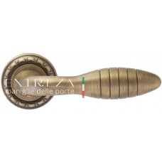 Ручка дверная на круглой розетке Extreza "MIREL" (Мирел) 316  R02 Бронза матовая F03