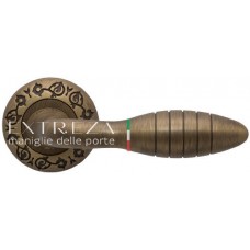 Ручка дверная на круглой розетке Extreza "MIREL" (Мирел) 316  R04 Бронза матовая F03