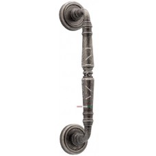 Ручка дверная скоба Extreza CLASSIC "PETRA" 250мм (205мм) R01 серебро античная F45