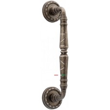Ручка дверная скоба Extreza CLASSIC "PETRA" 250мм (205мм) R02 серебро античная F45
