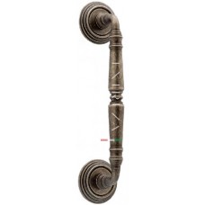 Ручка дверная скоба Extreza CLASSIC "PETRA" 250мм (205мм) R05 серебро античная F45