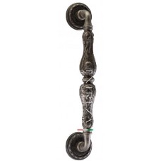 Ручка дверная скоба Extreza CLASSIC "GRETA"  300мм (250мм) R02 серебро античная F45