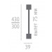 Ручка дверная скоба Extreza CLASSIC IMPERO 430 мм (300 мм) полированное золото F01