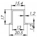 Нижняя направляющая DIY Comfort 60/80/1,2/1500 bottom track (1,5 м)(CFG-778)
