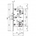 Замок сантехнический Agb WC B06102.50.93.567 (=B04102, B05102) (черный) с отв. пл.  B02402.05.93 MEDIANA POLARIS