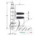 Петля ввертная Laflorida с декоративной пешкой античная бронза (13 кг) 2551DDD.01